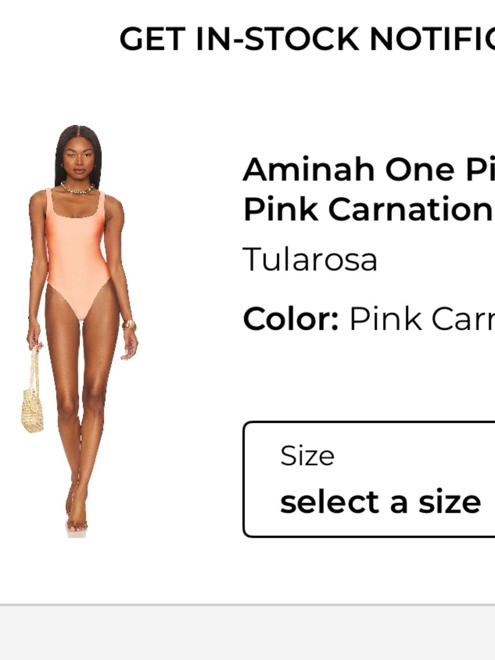Revolve Tularosa Aminah one piece in Pink Carnation